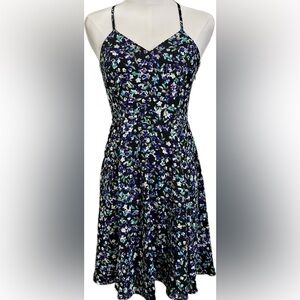 EXPRESS Black Floral Women's Dress